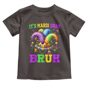 Bruh Mardi Gras Toddler T Shirt Jester Outfit Teens Boys Kids Mardi Gras TS10 Dark Chocolate Print Your Wear