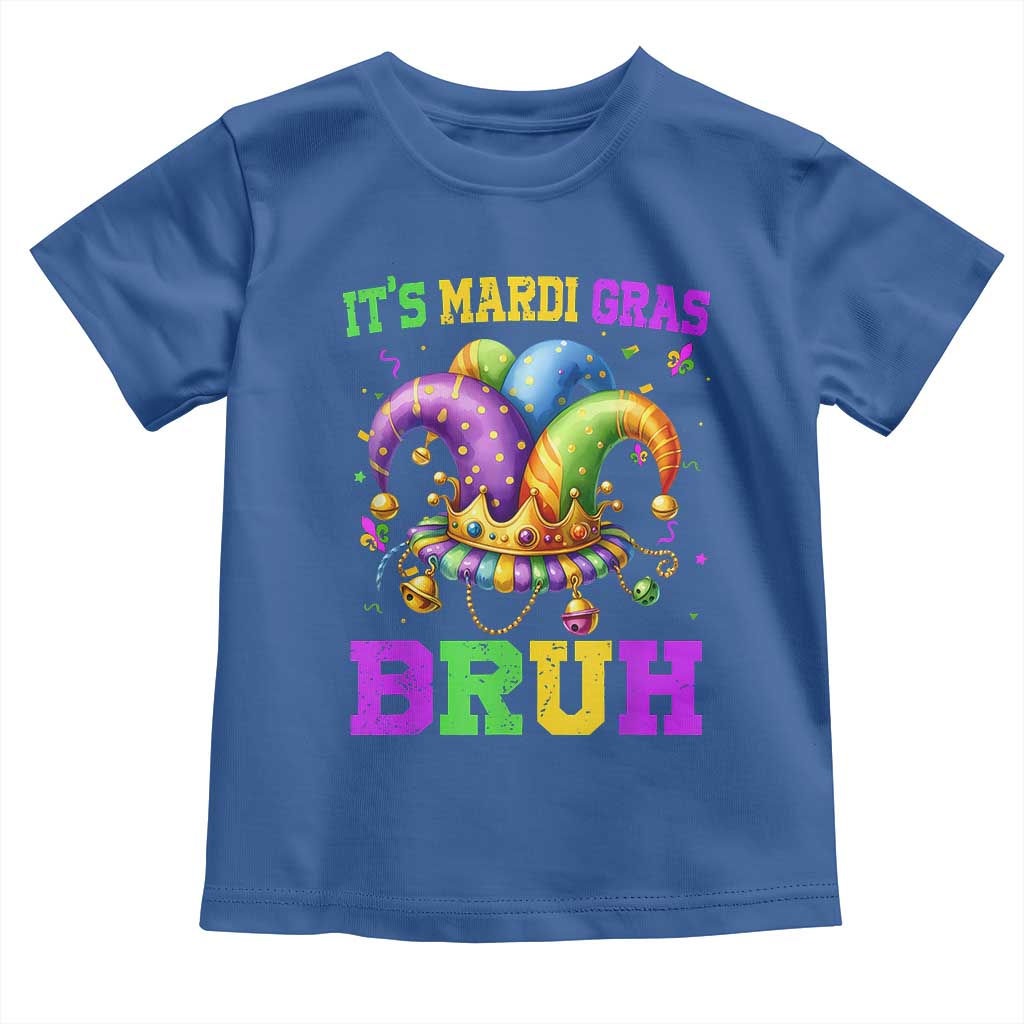 Bruh Mardi Gras Toddler T Shirt Jester Outfit Teens Boys Kids Mardi Gras TS10 Royal Blue Print Your Wear