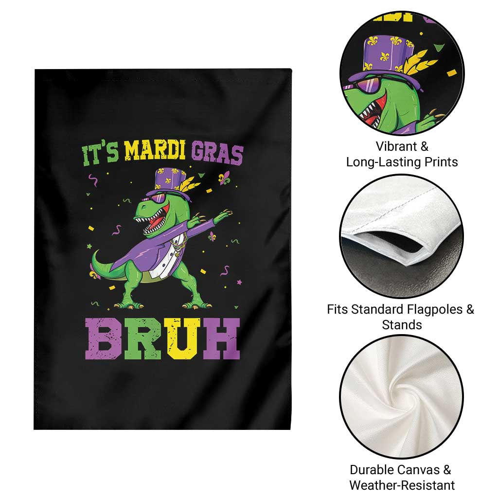 Bruh Mardi Gras Garden Flag Dinosaur Meme New Orleans Party Custume Beads TS10 Print Your Wear