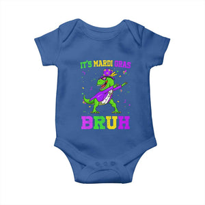 Bruh Mardi Gras Baby Onesie Dinosaur Meme New Orleans Party Custume Beads TS10 Royal Blue Print Your Wear