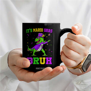 Bruh Mardi Gras Coffee Mug Dinosaur Meme New Orleans Party Custume Beads TS10 Print Your Wear