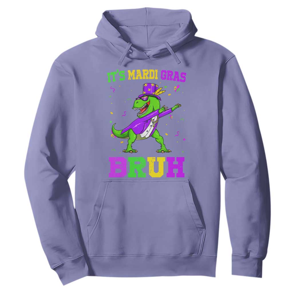 Bruh Mardi Gras Hoodie Dinosaur Meme New Orleans Party Custume Beads TS10 Violet Print Your Wear