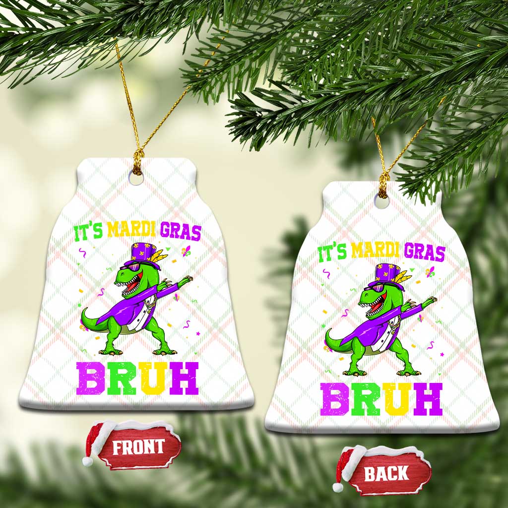 Bruh Mardi Gras Ceramic Ornament Dinosaur Meme New Orleans Party Custume Beads TS10 Print Your Wear