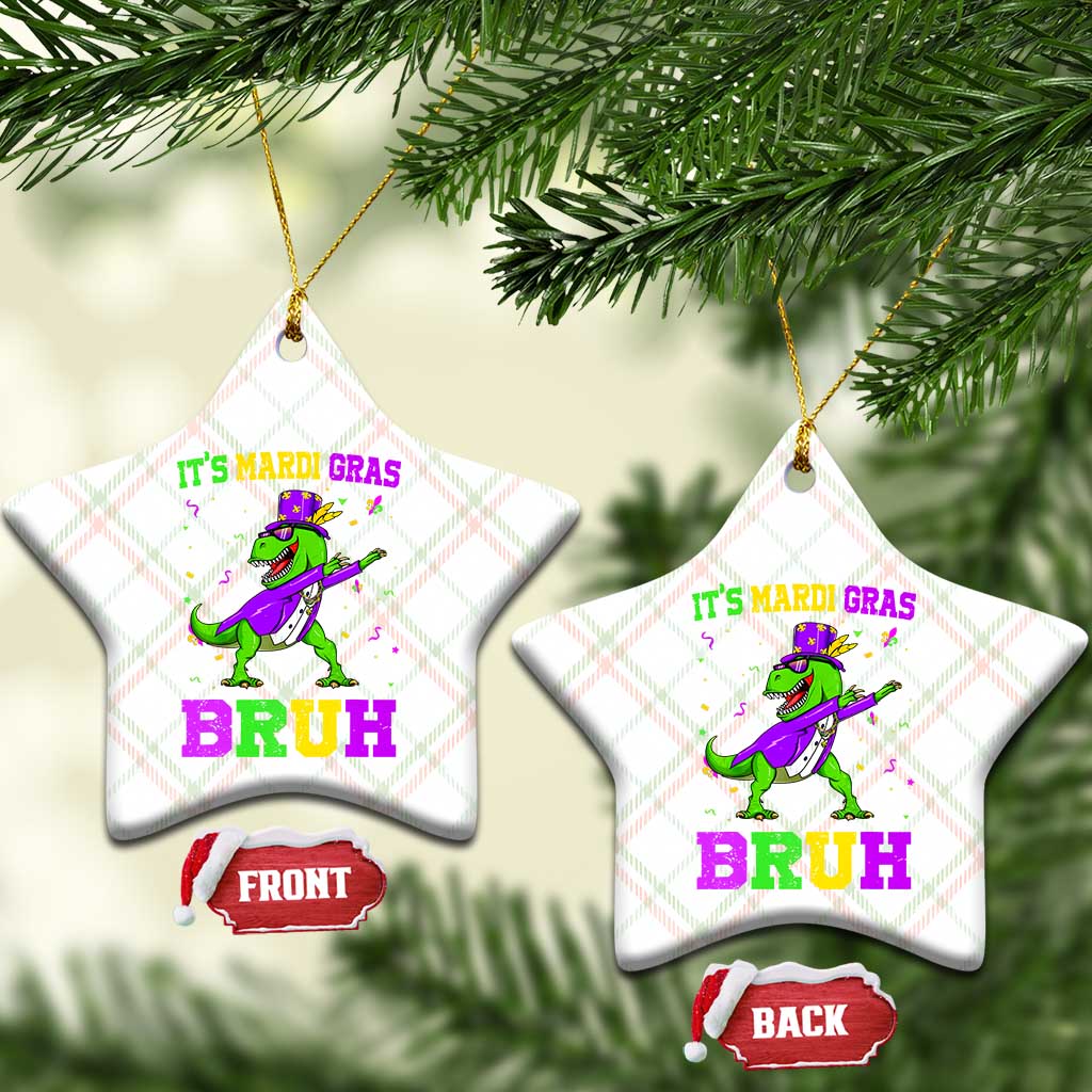 Bruh Mardi Gras Ceramic Ornament Dinosaur Meme New Orleans Party Custume Beads TS10 Print Your Wear