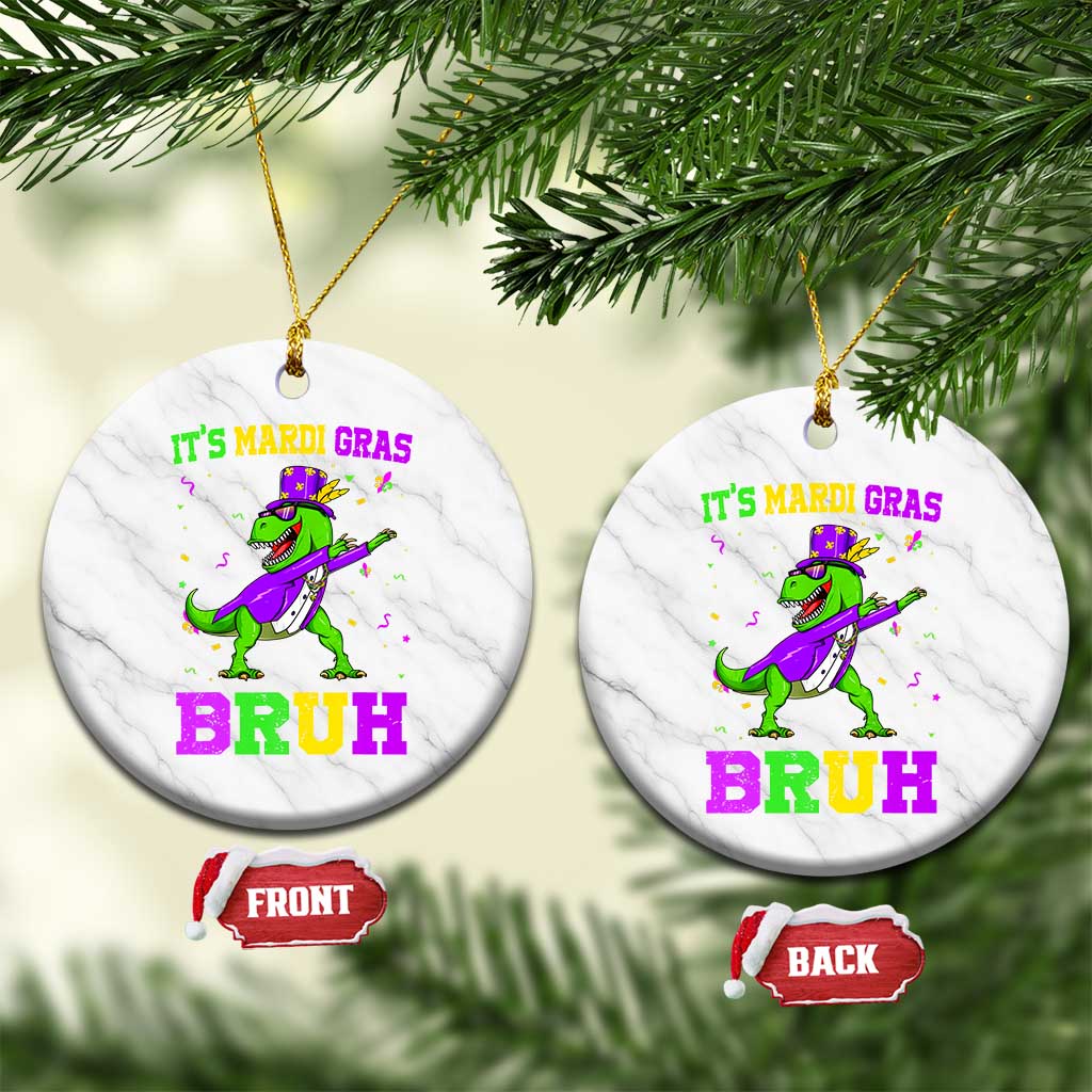 Bruh Mardi Gras Ceramic Ornament Dinosaur Meme New Orleans Party Custume Beads TS10 1pc White Marble Print Your Wear