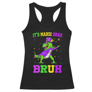 Bruh Mardi Gras Racerback Tank Top Dinosaur Meme New Orleans Party Custume Beads TS10 Black Print Your Wear