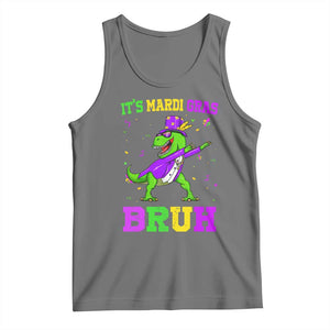 Bruh Mardi Gras Tank Top Dinosaur Meme New Orleans Party Custume Beads TS10 Black Heather Print Your Wear