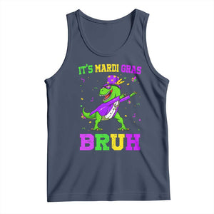Bruh Mardi Gras Tank Top Dinosaur Meme New Orleans Party Custume Beads TS10 Navy Print Your Wear