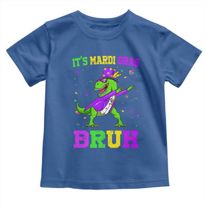 Bruh Mardi Gras Toddler T Shirt Dinosaur Meme New Orleans Party Custume Beads TS10 Royal Blue Print Your Wear