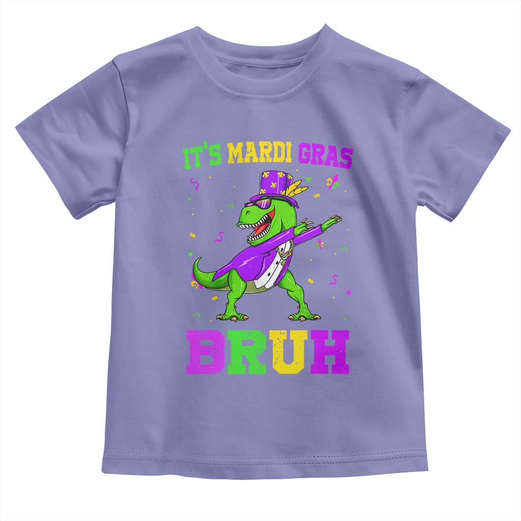 Bruh Mardi Gras Toddler T Shirt Dinosaur Meme New Orleans Party Custume Beads TS10 Violet Print Your Wear