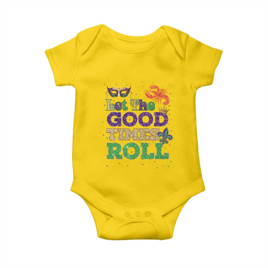 Mardi Gras Baby Onesie Let The Good Times Roll Glitter Print TS10 Daisy Print Your Wear