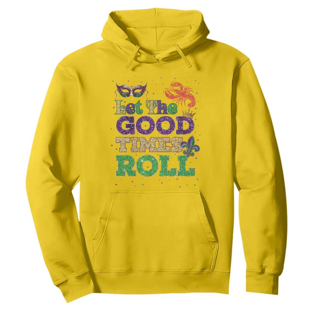 Mardi Gras Hoodie Let The Good Times Roll Glitter Print TS10 Daisy Print Your Wear