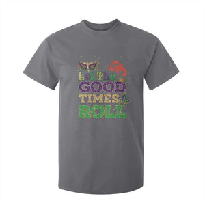 Mardi Gras T Shirt For Kid Let The Good Times Roll Glitter Print TS10 Charcoal Print Your Wear