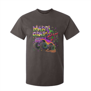 Mardi Gras T Shirt For Kid Dabbing Crawfish Monster Truck TS10 Dark Chocolate Print Your Wear