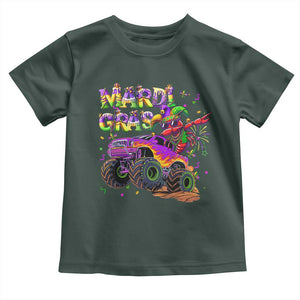 Mardi Gras Toddler T Shirt Dabbing Crawfish Monster Truck TS10 Dark Forest Green Print Your Wear