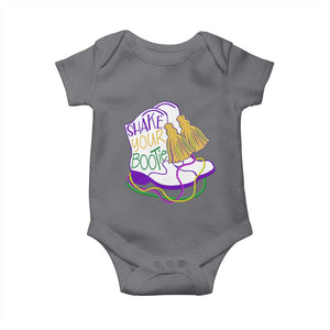 Mardi Gras Baby Onesie Shake Your Bootie Bead Boots TS10 Charcoal Print Your Wear