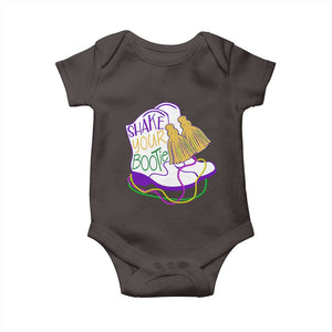 Mardi Gras Baby Onesie Shake Your Bootie Bead Boots TS10 Dark Chocolate Print Your Wear