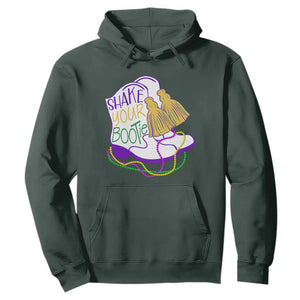 Mardi Gras Hoodie Shake Your Bootie Bead Boots TS10 Dark Forest Green Print Your Wear