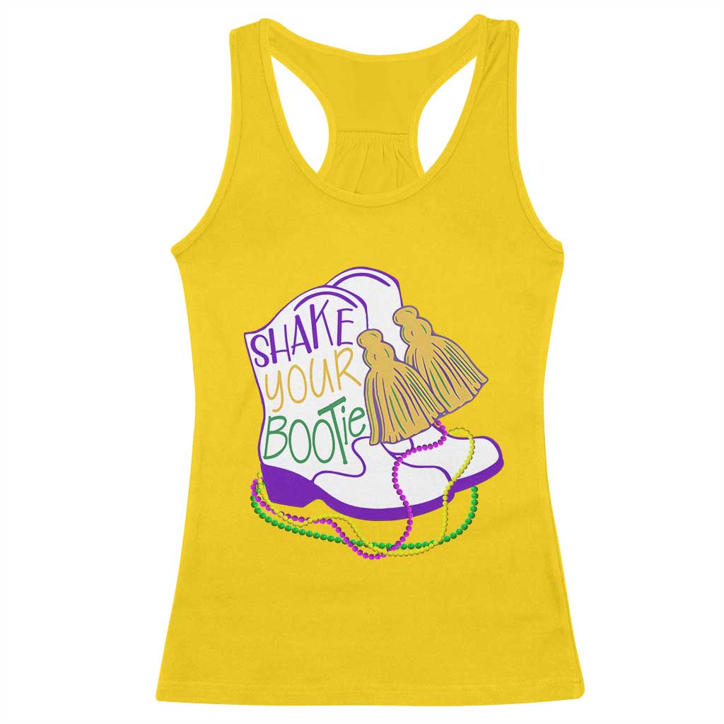 Mardi Gras Racerback Tank Top Shake Your Bootie Bead Boots TS10 Daisy Print Your Wear