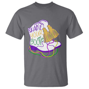 Mardi Gras T Shirt Shake Your Bootie Bead Boots TS10 Charcoal Print Your Wear