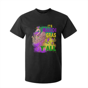 Its Mardi Gras Yall T Shirt For Kid Funny Carnival Flamingo TS10 Black Print Your Wear