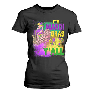 Its Mardi Gras Yall T Shirt For Women Funny Carnival Flamingo TS10 Black Print Your Wear