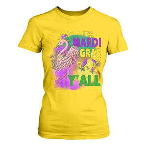 Its Mardi Gras Yall T Shirt For Women Funny Carnival Flamingo TS10 Daisy Print Your Wear