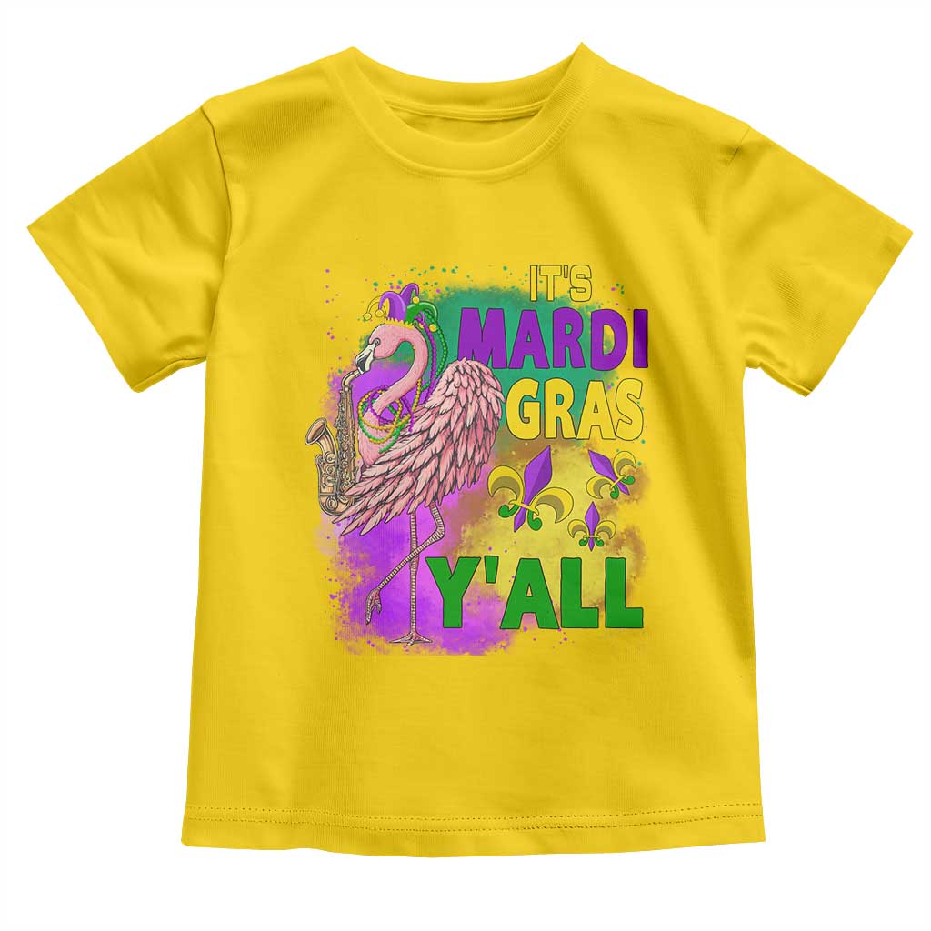 Its Mardi Gras Yall Toddler T Shirt Funny Carnival Flamingo TS10 Daisy Print Your Wear