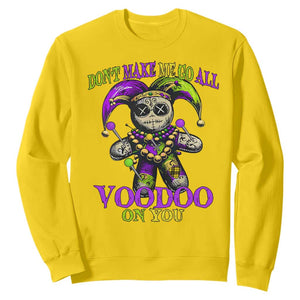 Mardi Gras Voodoo Sweatshirt New Orleans Witch Doctor Dont Make Me Go All Voodoo On You TS10 Daisy Print Your Wear