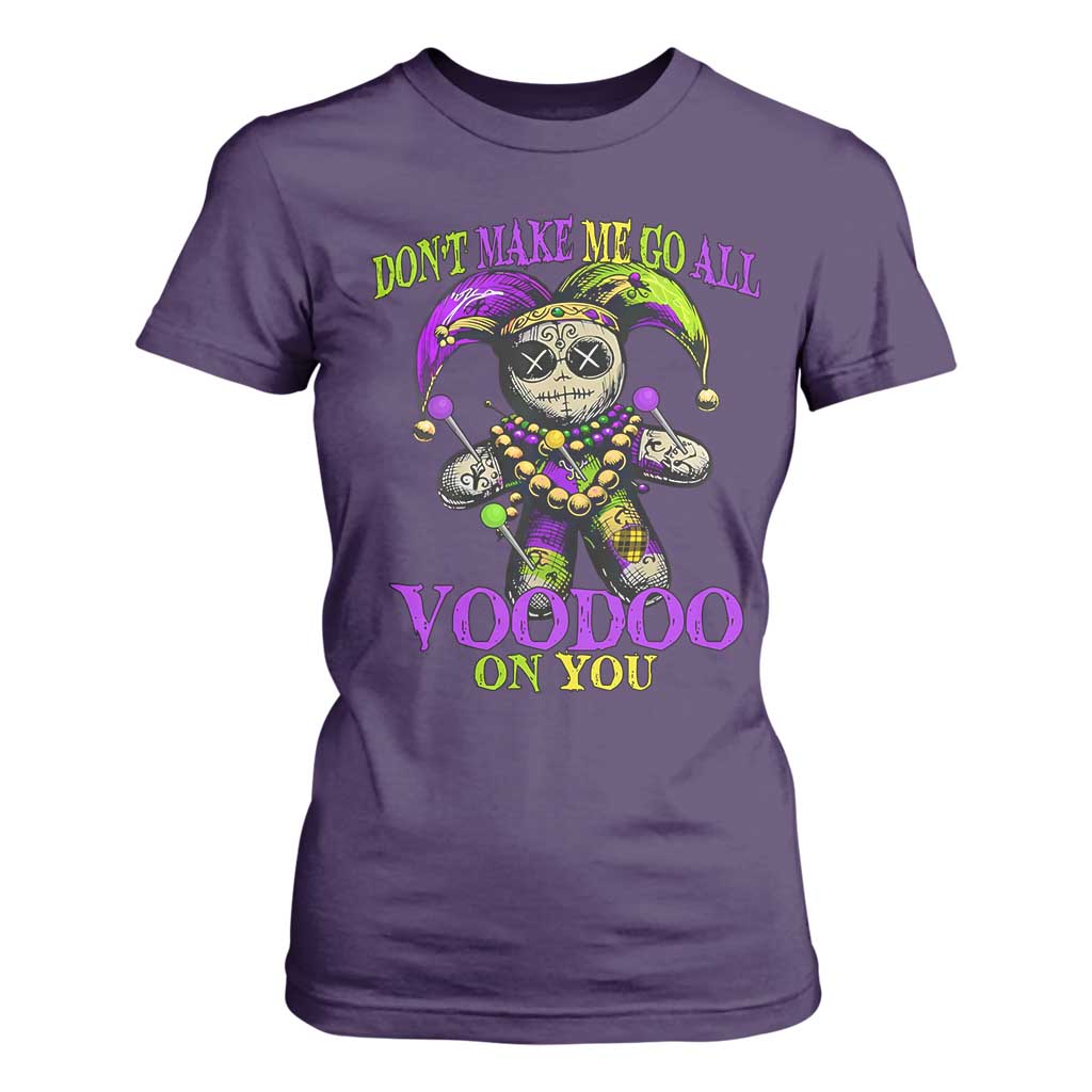 Mardi Gras Voodoo T Shirt For Women New Orleans Witch Doctor Dont Make Me Go All Voodoo On You TS10 Purple Print Your Wear