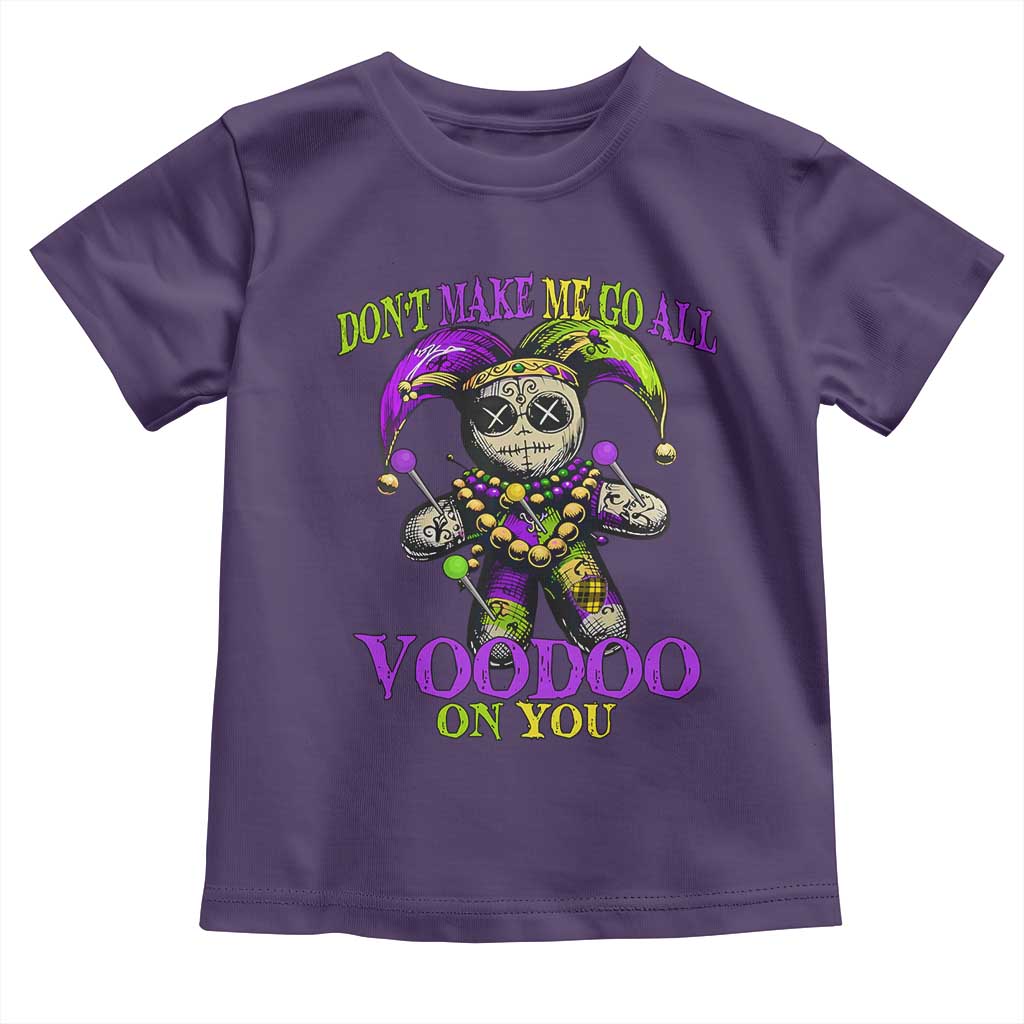 Mardi Gras Voodoo Toddler T Shirt New Orleans Witch Doctor Dont Make Me Go All Voodoo On You TS10 Purple Print Your Wear