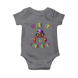 It Aint Gonna Suck Itself Crawfish Funny Mardi Gras Baby Onesie TS10 Charcoal Print Your Wear