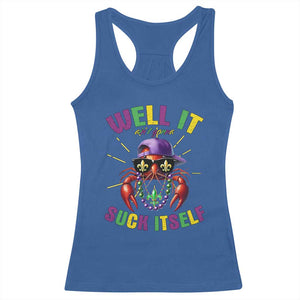 It Aint Gonna Suck Itself Crawfish Funny Mardi Gras Racerback Tank Top TS10 Royal Blue Print Your Wear