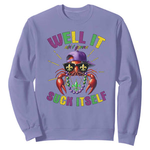 It Aint Gonna Suck Itself Crawfish Funny Mardi Gras Sweatshirt TS10 Violet Print Your Wear