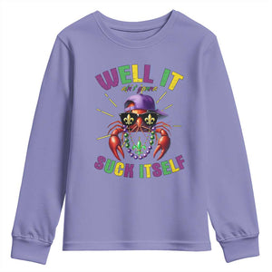 It Aint Gonna Suck Itself Crawfish Funny Mardi Gras Youth Sweatshirt TS10 Violet Print Your Wear