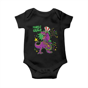 Mardi Gras Dino Baby Onesie Toddler Kids Boys Gift Mardi Grawr TS10 Black Print Your Wear