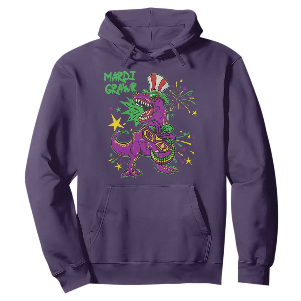 Mardi Gras Dino Hoodie Toddler Kids Boys Gift Mardi Grawr TS10 Purple Print Your Wear