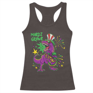 Mardi Gras Dino Racerback Tank Top Toddler Kids Boys Gift Mardi Grawr TS10 Dark Chocolate Print Your Wear