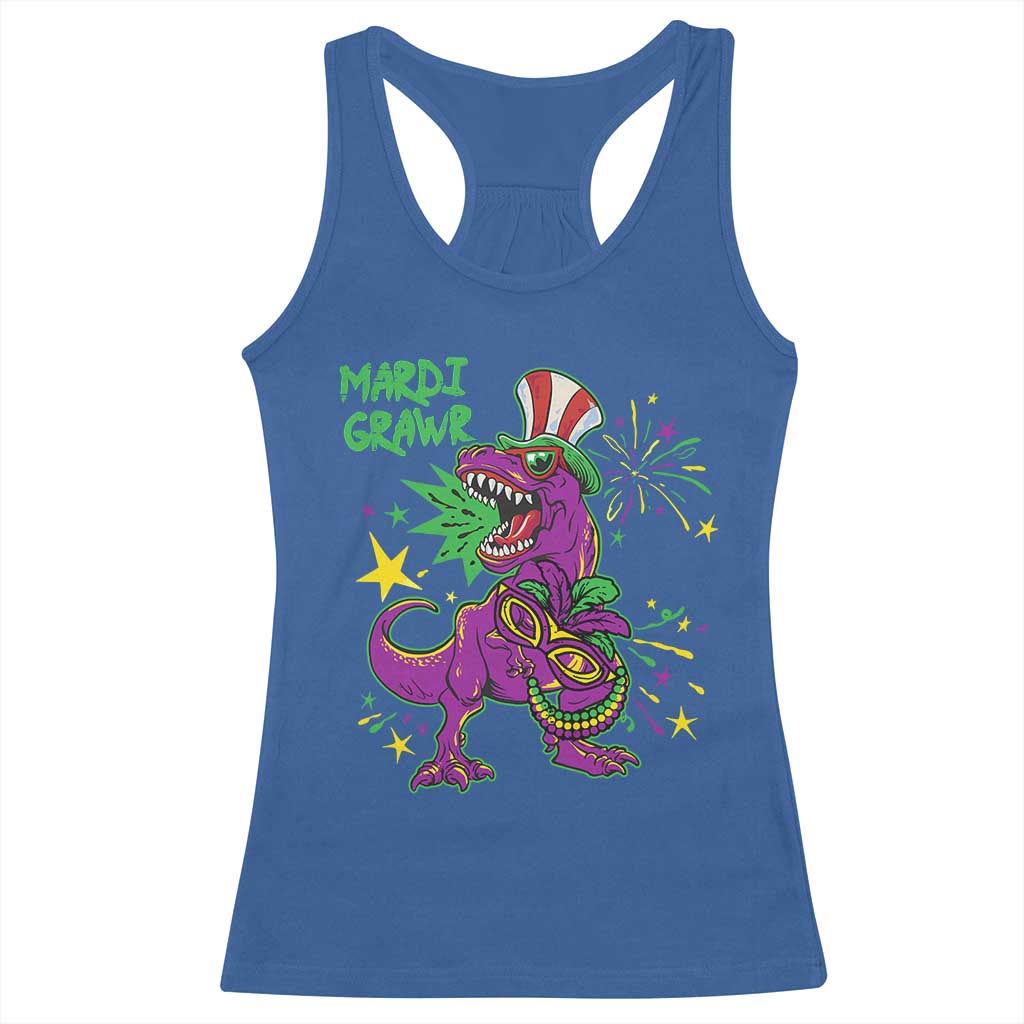 Mardi Gras Dino Racerback Tank Top Toddler Kids Boys Gift Mardi Grawr TS10 Royal Blue Print Your Wear