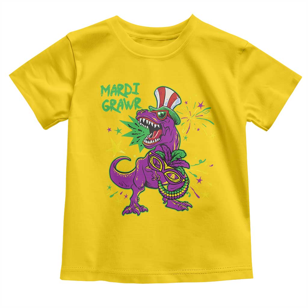 Mardi Gras Dino Toddler T Shirt Toddler Kids Boys Gift Mardi Grawr TS10 Daisy Print Your Wear