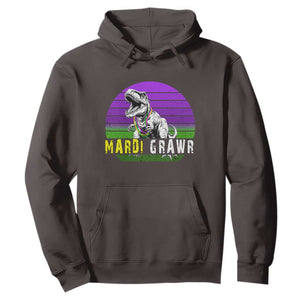 Mardi Grawr Dinosaur Hoodie Toddler Kids Boys Gift TS10 Dark Chocolate Print Your Wear