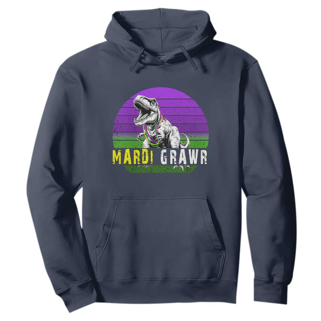 Mardi Grawr Dinosaur Hoodie Toddler Kids Boys Gift TS10 Navy Print Your Wear