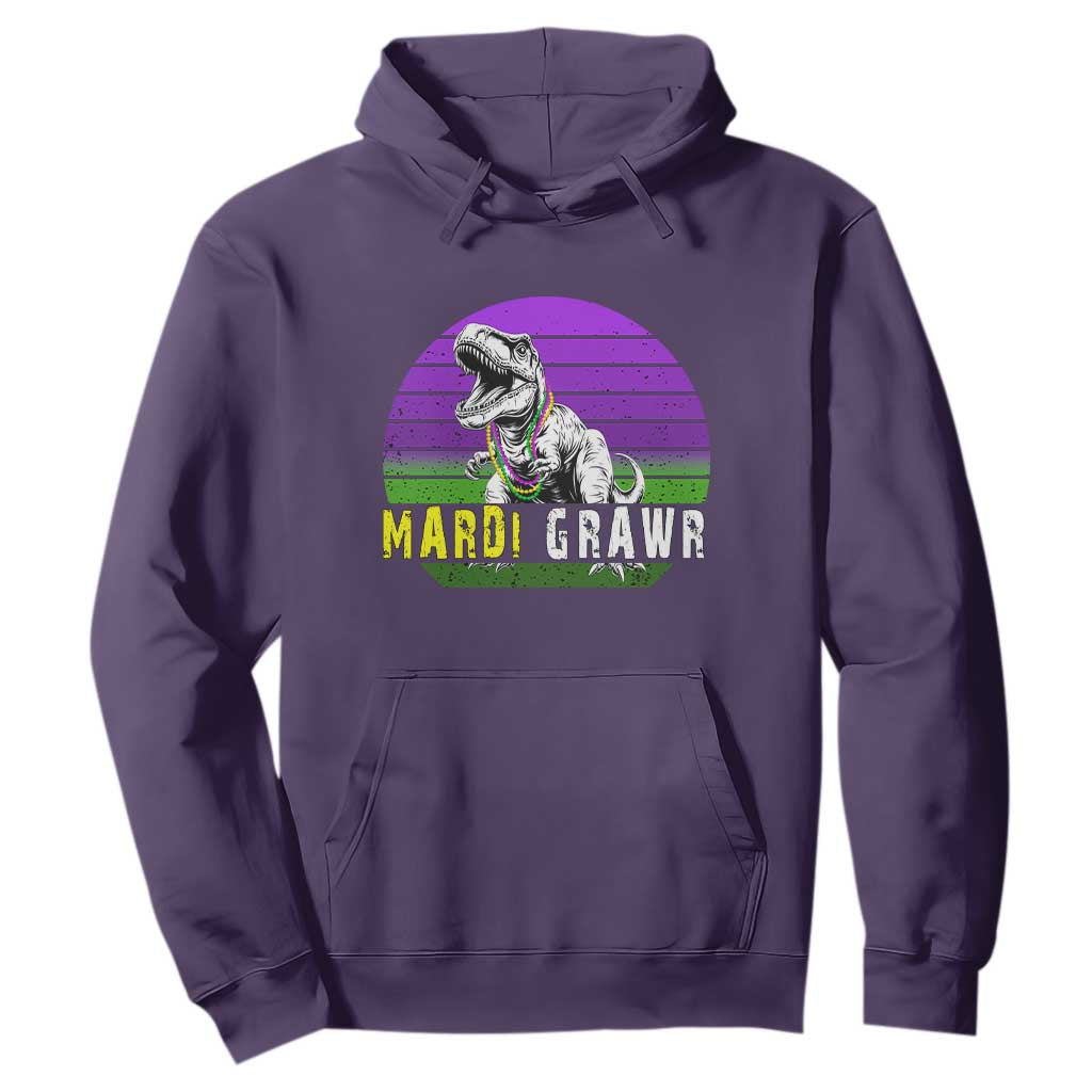 Mardi Grawr Dinosaur Hoodie Toddler Kids Boys Gift TS10 Purple Print Your Wear