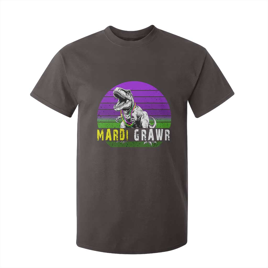 Mardi Grawr Dinosaur T Shirt For Kid Toddler Kids Boys Gift TS10 Dark Chocolate Print Your Wear