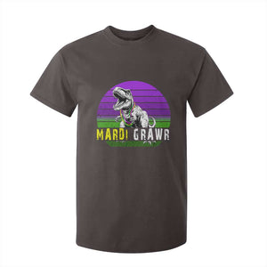Mardi Grawr Dinosaur T Shirt For Kid Toddler Kids Boys Gift TS10 Dark Chocolate Print Your Wear