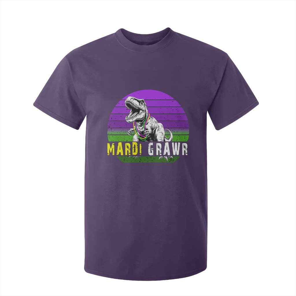 Mardi Grawr Dinosaur T Shirt For Kid Toddler Kids Boys Gift TS10 Purple Print Your Wear