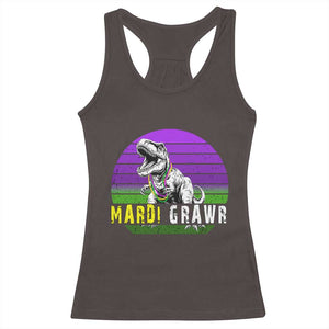 Mardi Grawr Dinosaur Racerback Tank Top Toddler Kids Boys Gift TS10 Dark Chocolate Print Your Wear