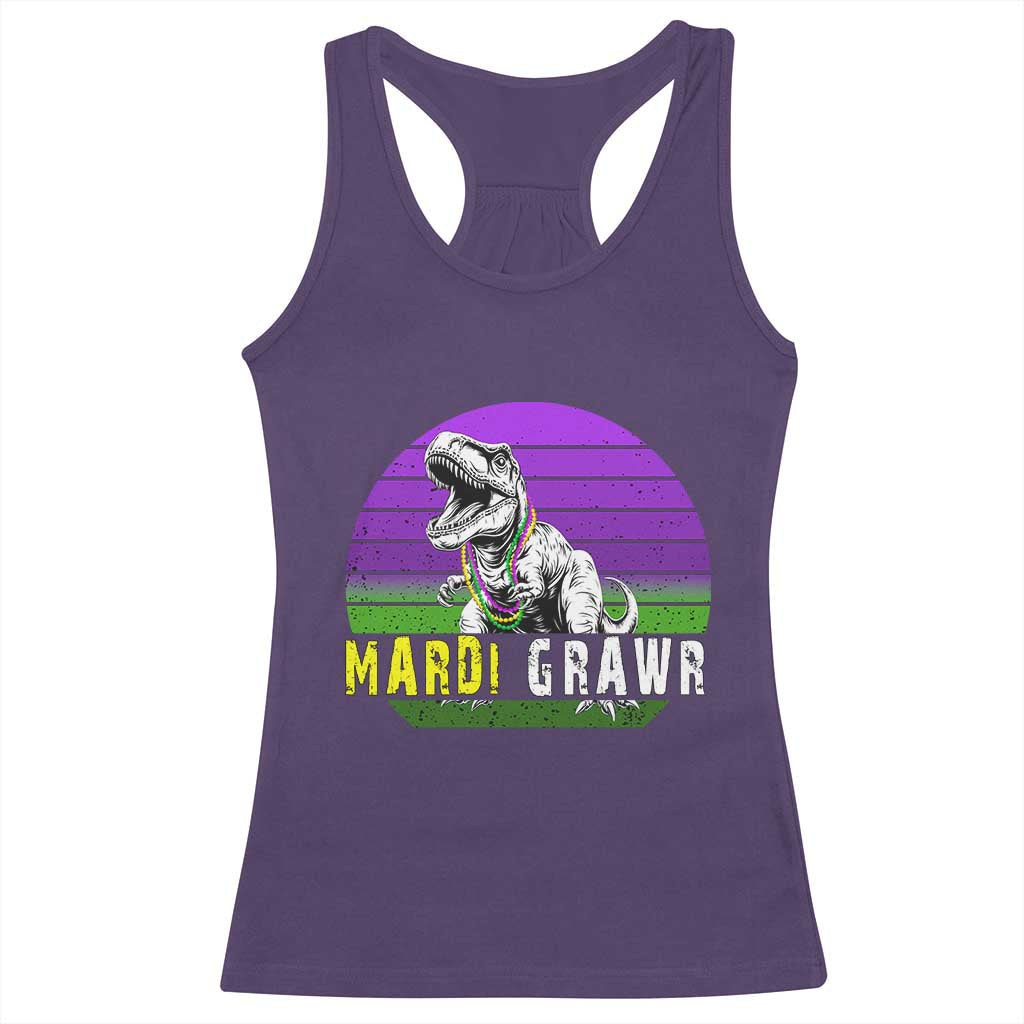 Mardi Grawr Dinosaur Racerback Tank Top Toddler Kids Boys Gift TS10 Purple Print Your Wear