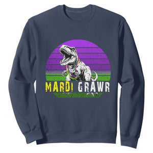 Mardi Grawr Dinosaur Sweatshirt Toddler Kids Boys Gift TS10 Navy Print Your Wear