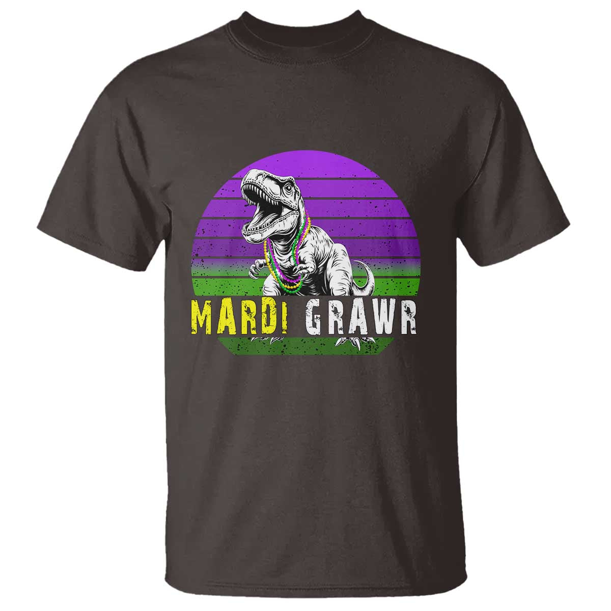 Mardi Grawr Dinosaur T Shirt Toddler Kids Boys Gift TS10 Dark Chocolate Print Your Wear